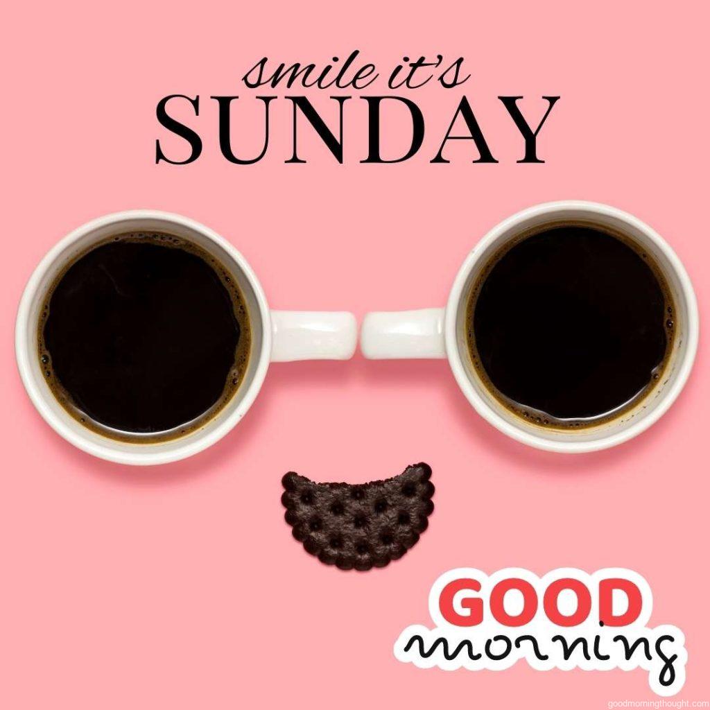 Coffee smile. Good morning Sunday image