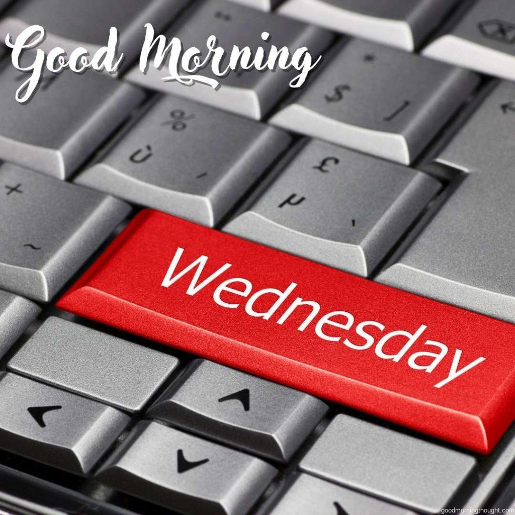 Computer key. Days of the week Wednesday. Good Morning Wednesday Image