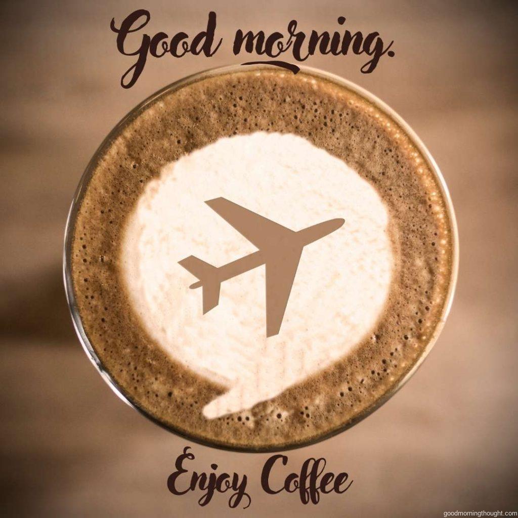 Travel concept on coffee latte art morning everyday