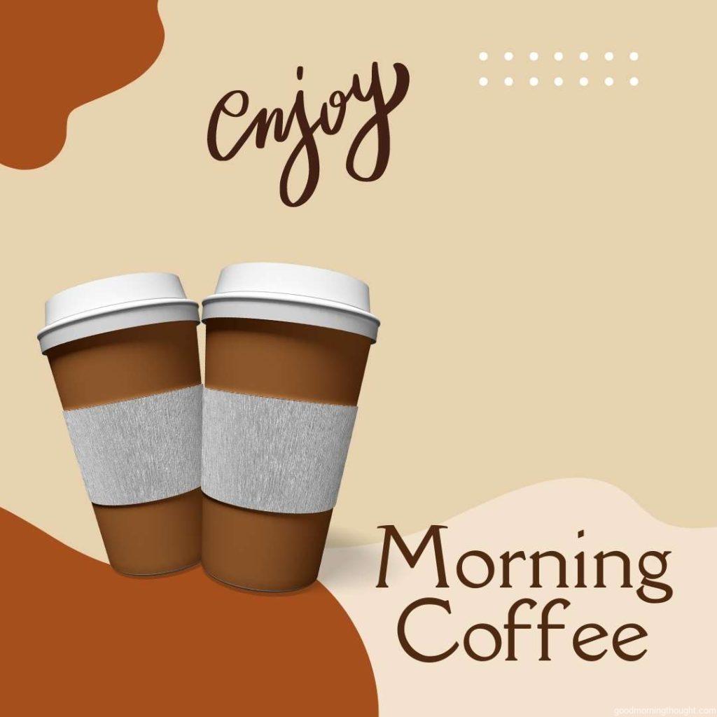 coffee in cup with liquid and fluid shape illustration