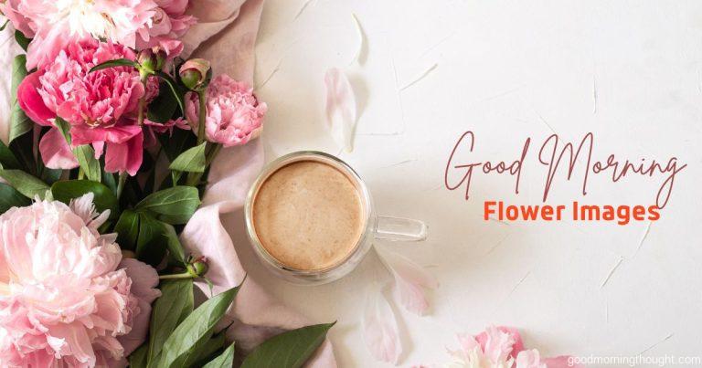 greeting card with flowers and _Good Morning_ text written on it