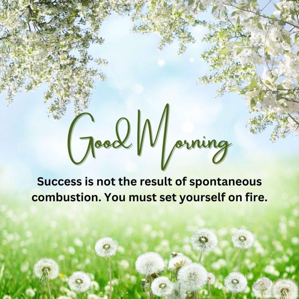 lovely spring background with success quote