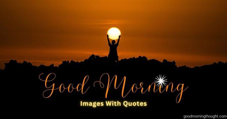 morning sunrise view with man standing in front of sun and hands up