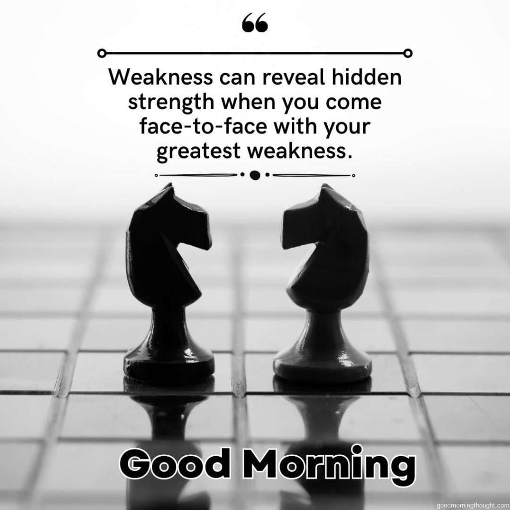 Chess is a strategy and intelligence board game that originated in India and is played between two people on a chessboard. Knights face-to-face, Good morning text with an inspirational message