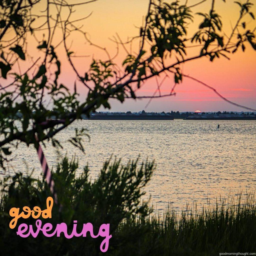 Colourful evening near a river. Good Evening Images