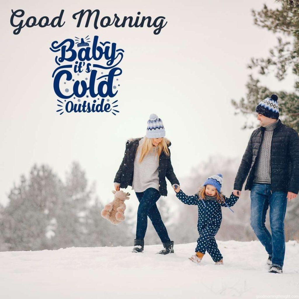 Family Enjoying Winter, Good Morning, Winter Images