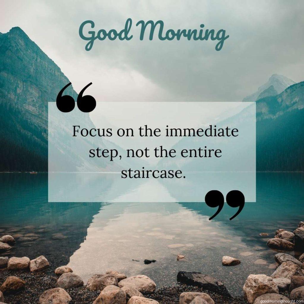 Mountain Scenery_ Good morning text with an inspirational message