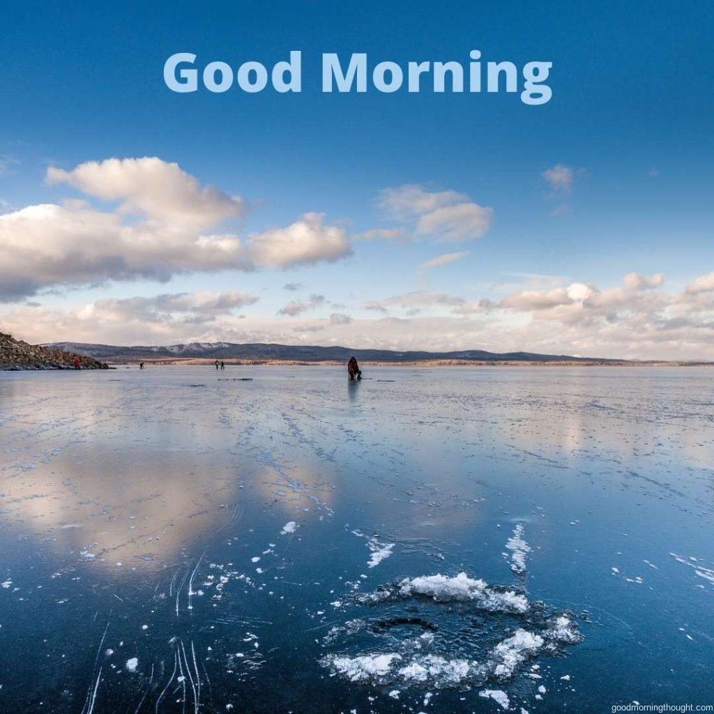 Russia, South Ural, winter fishing on Argazi Lake Good Morning, Winter Images