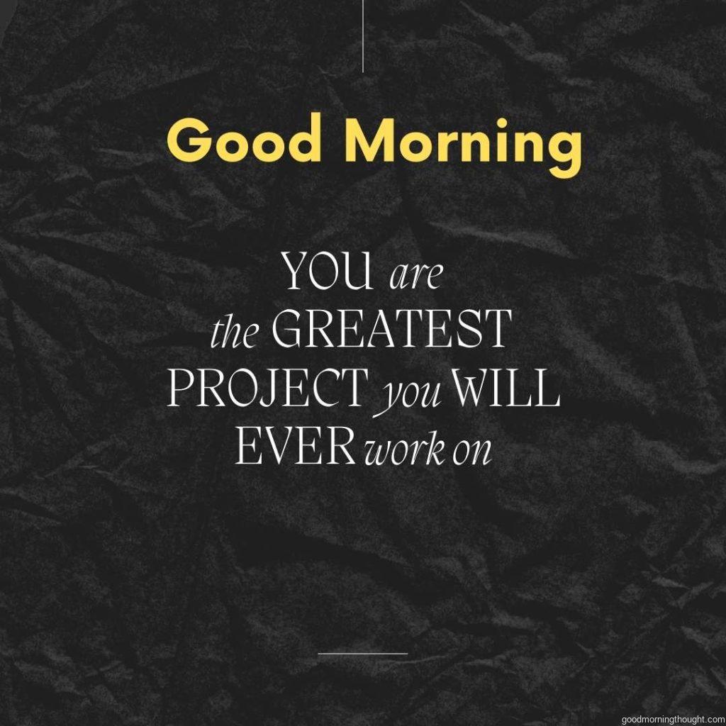 background of ripped paper, on which a good morning text with an inspirational message is written