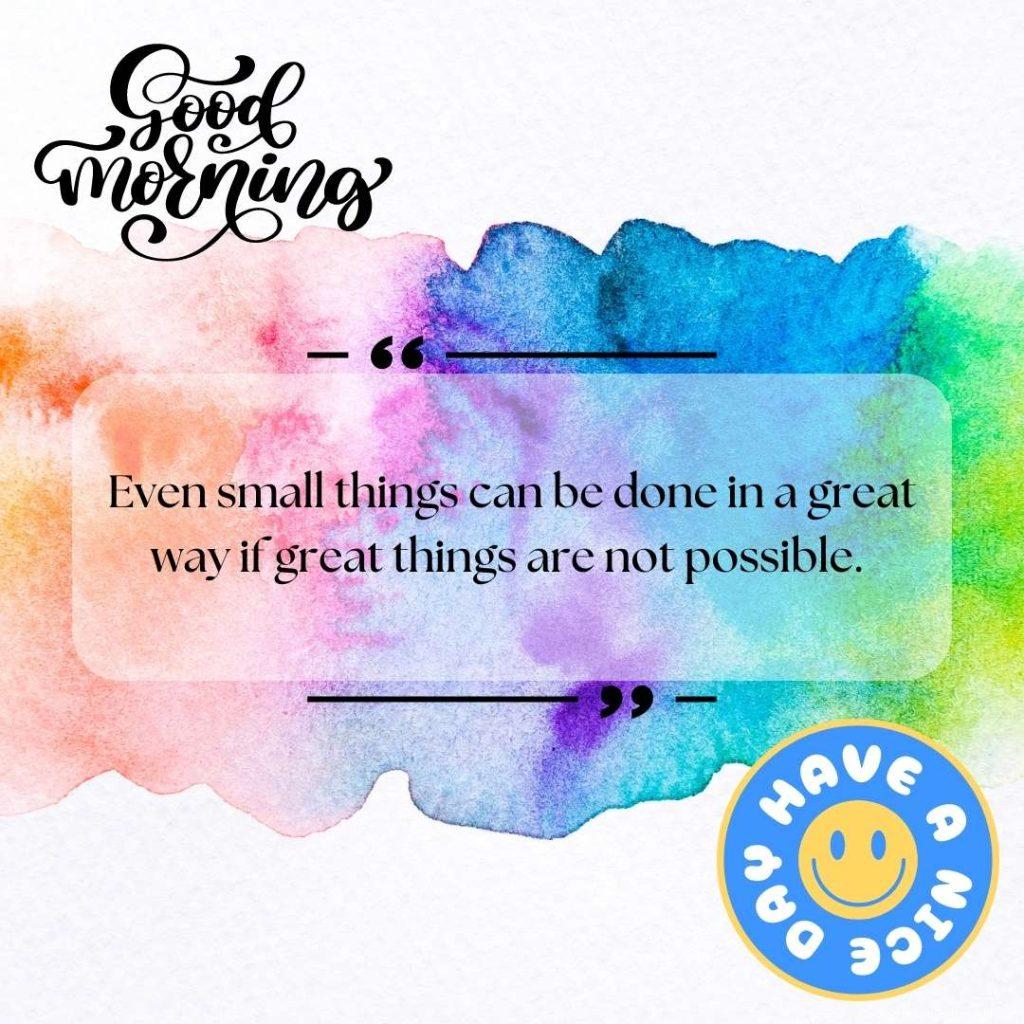 colourful watercolour brush background. Abstract watercolour stain with a paint blotch for a banner, template, or element for decoration Close-up. Good morning text with an inspirational message