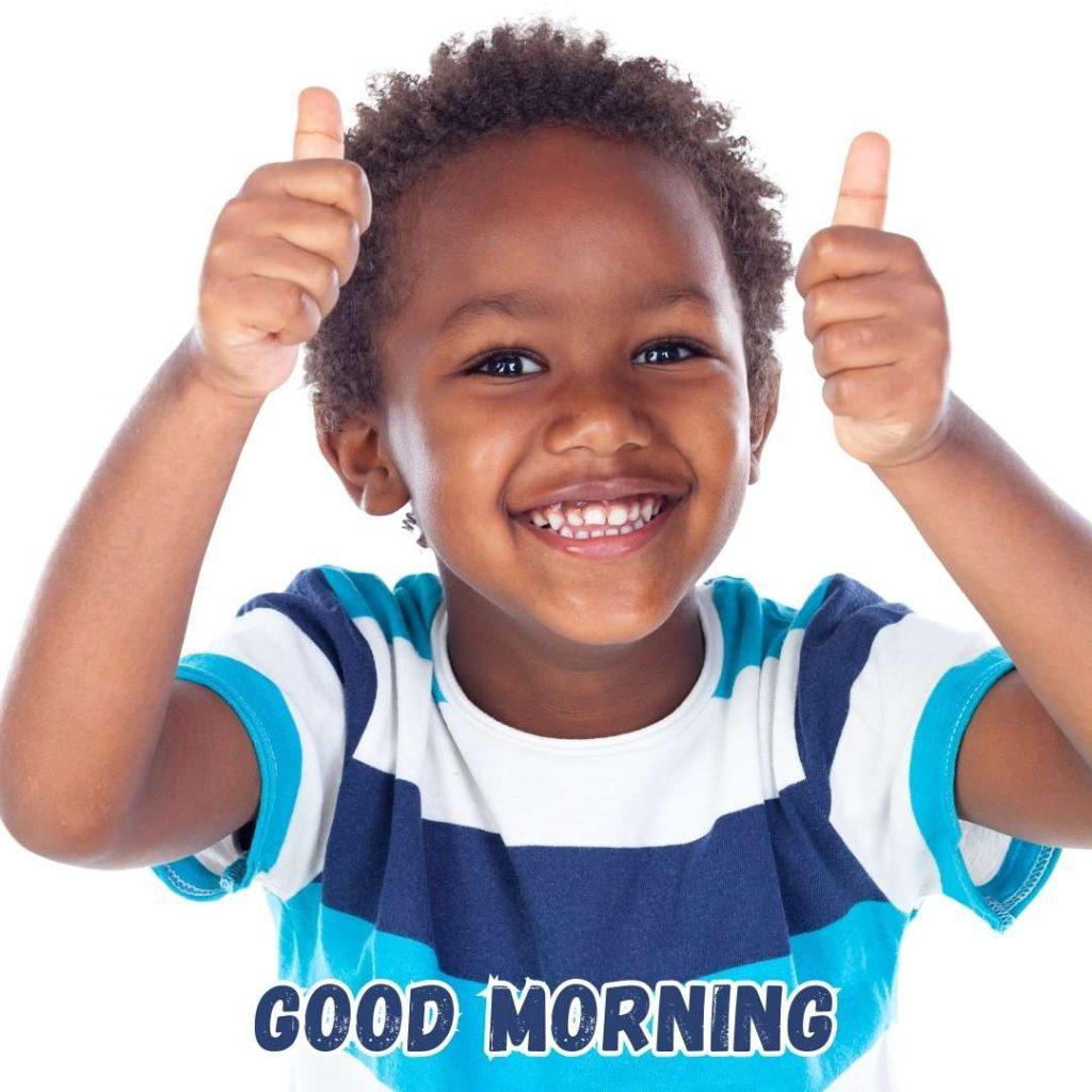 African child saying Ok isolated on white background, African American Good Morning Images