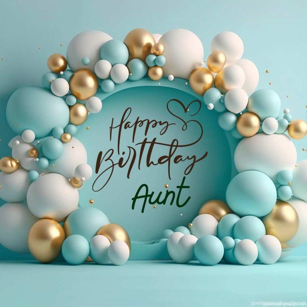 Balloon Frame arch for a birthday, Happy Birthday Aunt Images