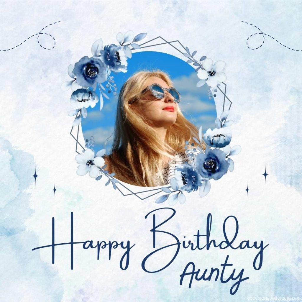 Blue Watercolour Background, Happy Birthday Aunt Images