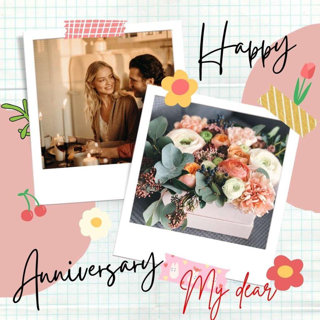 Couple Sitting at the Table and Celebrating Their Happy Wedding Anniversary