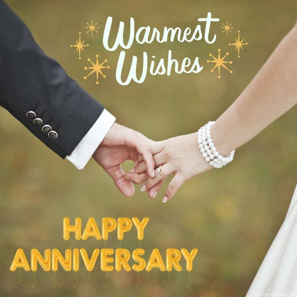 Couple holding hands, Happy Wedding Anniversary Images