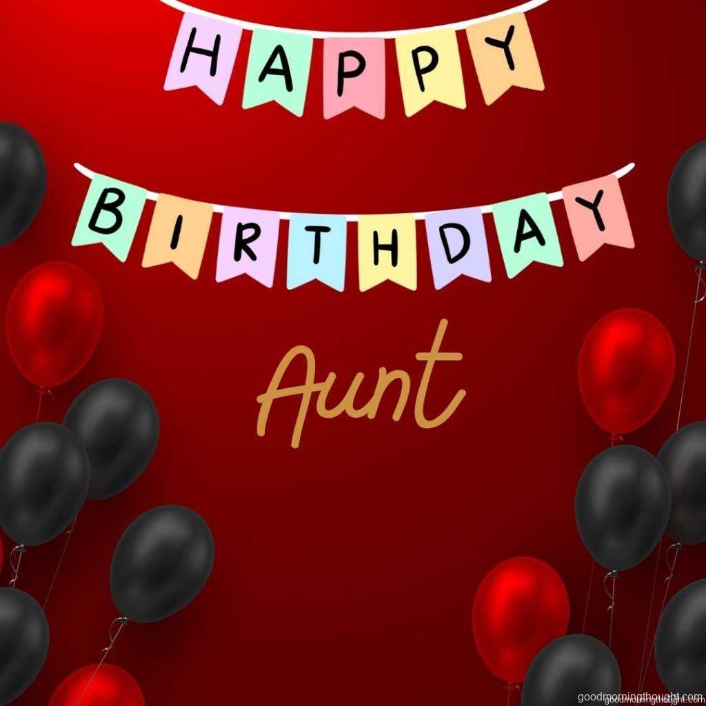 Glossy balloons in black and red colours Vector balloon background for holidays or Black Friday sales Copy space, red background. Happy Birthday Aunt Images