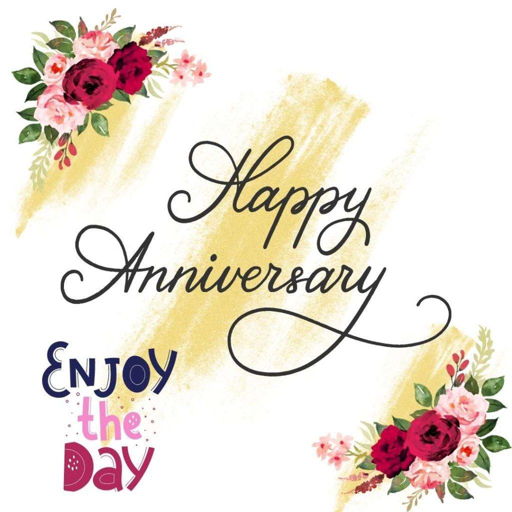 Happy Anniversary lettering for a greeting card Hand-drawn phrase for congratulation and celebration. Happy Wedding Anniversary Images