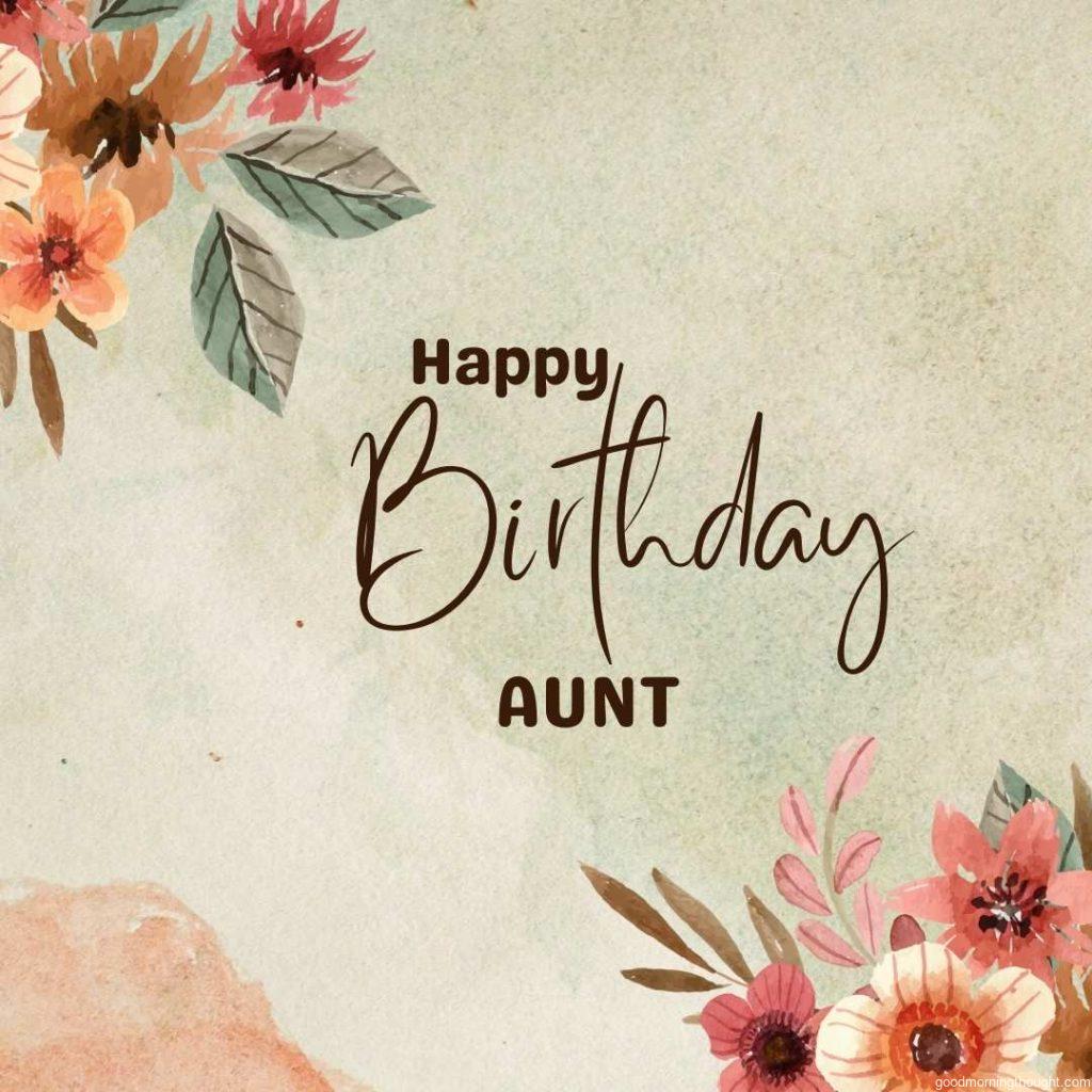 Light and dark blue backgrounds, Happy Birthday Aunt Images text