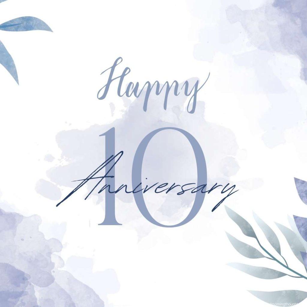 Watercolour floral background, Happy 10th Anniversary Images