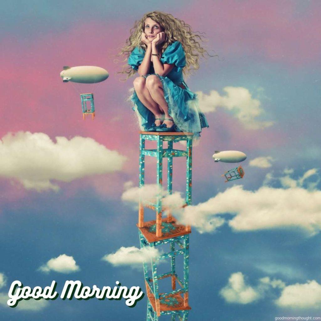 happy in heaven, _Good Morning_ text